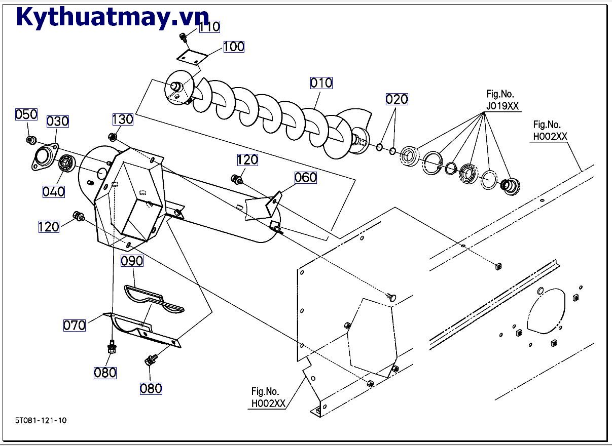 Trục máy khoan dọc thứ 2